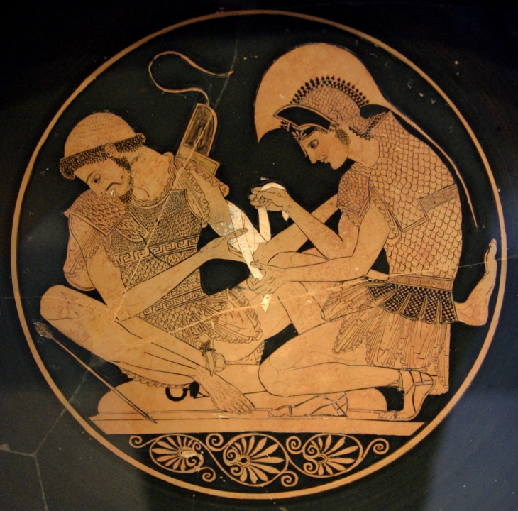 The tale of warriors Achilles and Patrocles, brought to life in Homer's Iliad, becomes a focal point in the revisionist stageplay. 
