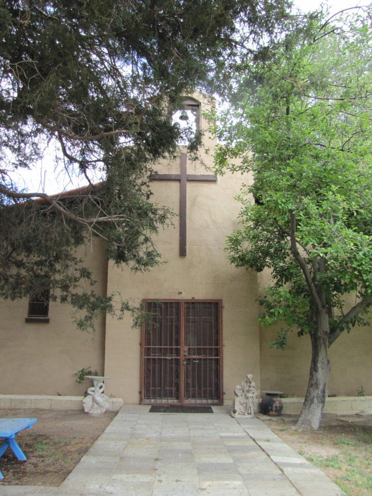 The Chapel sits on the south side of the property, with its entrance facing the back.