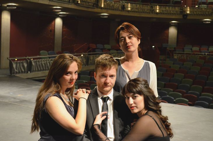 Aylin White, Charles LeCocq, Megan McQueen and Denise Castaneda are Guido Contini and his muses.