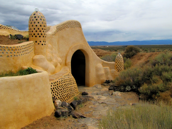 Some earthships look like something out of a post apocalyptic movie.